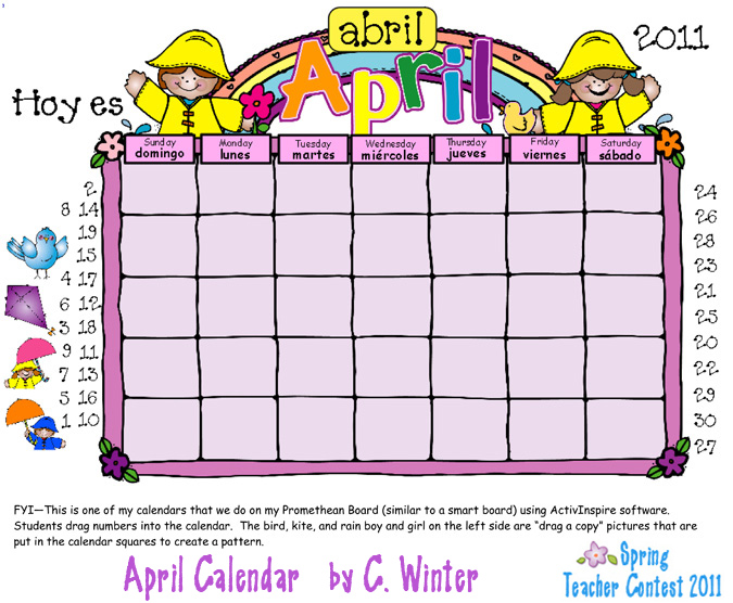 April Calendar Clipart Images   Pictures   Becuo