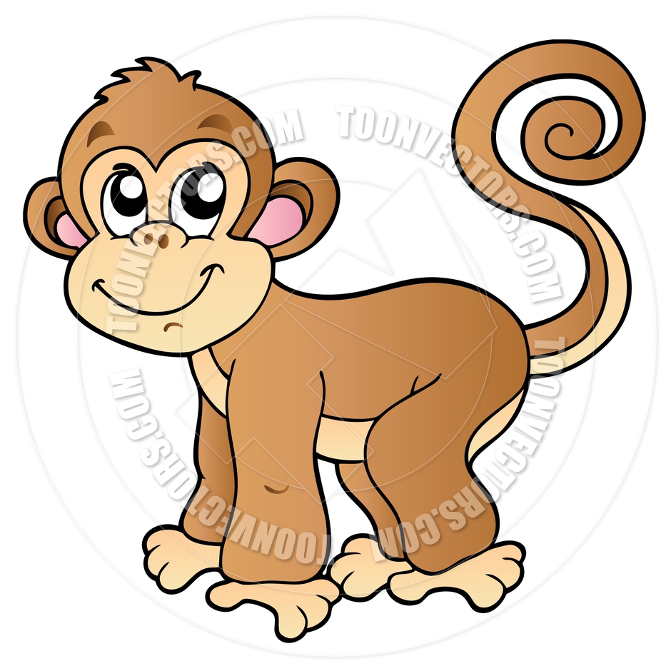 Cartoon Cute Small Monkey By Clairev   Toon Vectors Eps  40490