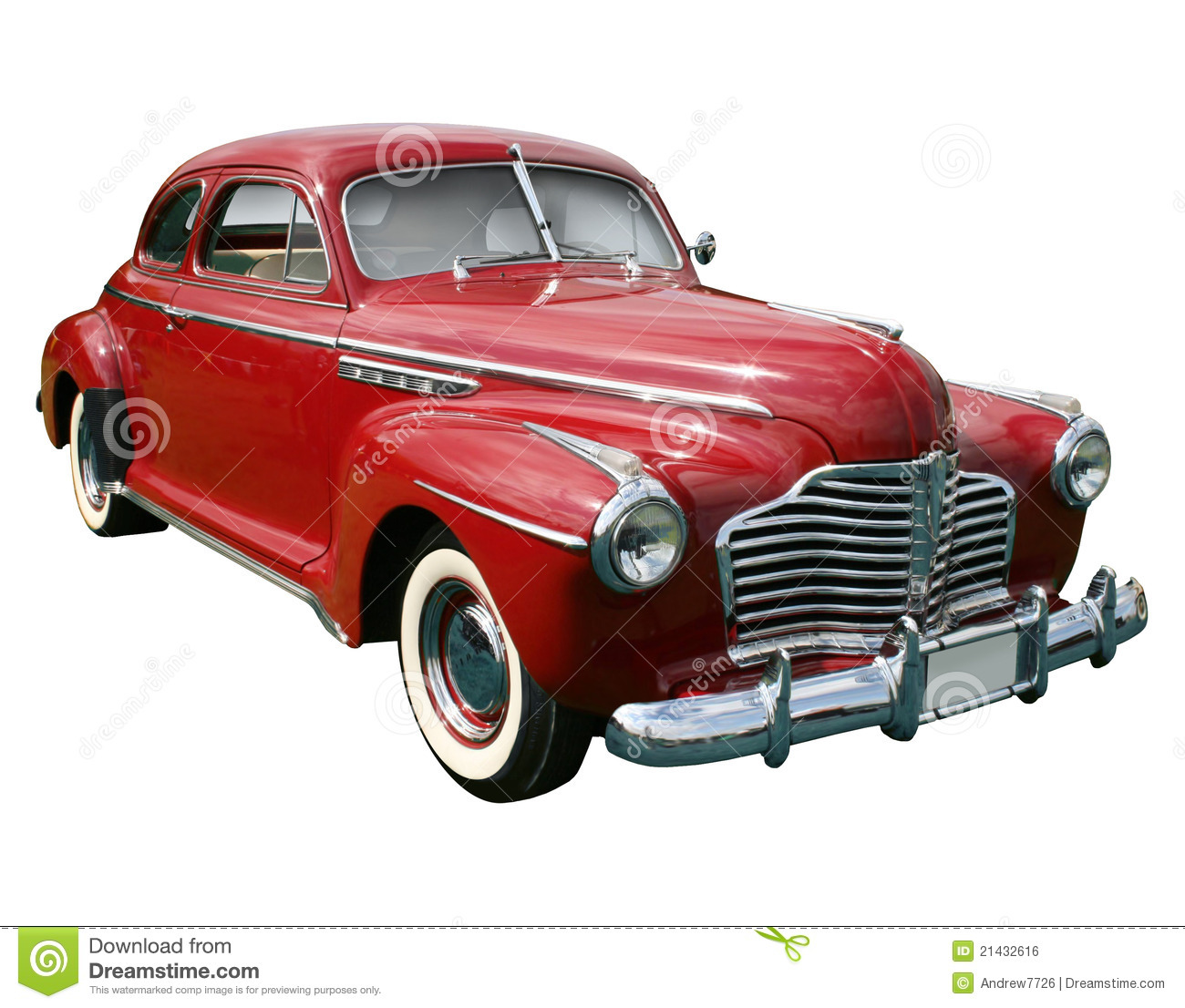 Classic American Red Car Royalty Free Stock Image   Image  21432616