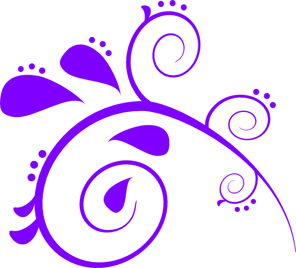 Purple Swirl Paisley Clip Art At Clker Com   Vector Clip Art Online