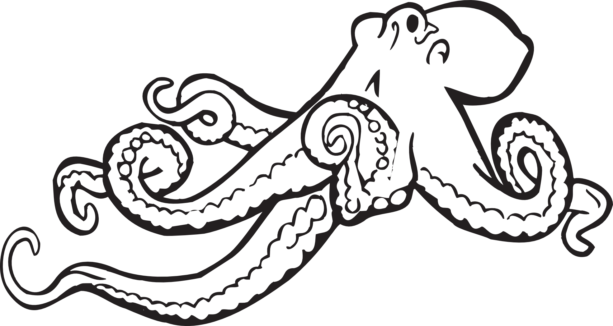 Octopus Clip Art Black And White   Clipart Panda   Free Clipart Images