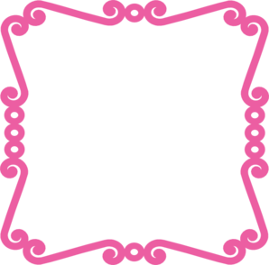 Scrolly Frame Pink Clip Art   Vector Clip Art Online Royalty Free