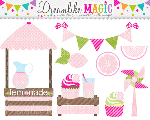 Sweet Pink Lemonade  Clipart For Personal Or Commercial Use By