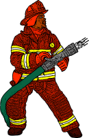 Fire Clipart Graphics  Fire Engine Extinguisher Truck Fire Fighter