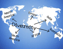 World Diversity Shows Mixed Bag And Range Stock Image