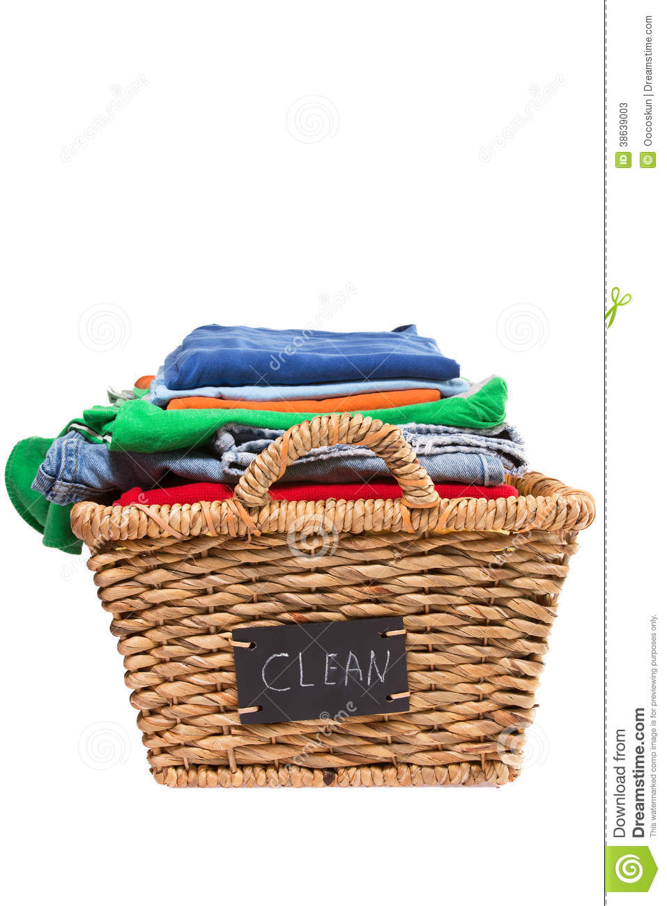 Folded Laundry Basket Clipart Wicker Laundry Basket Filled