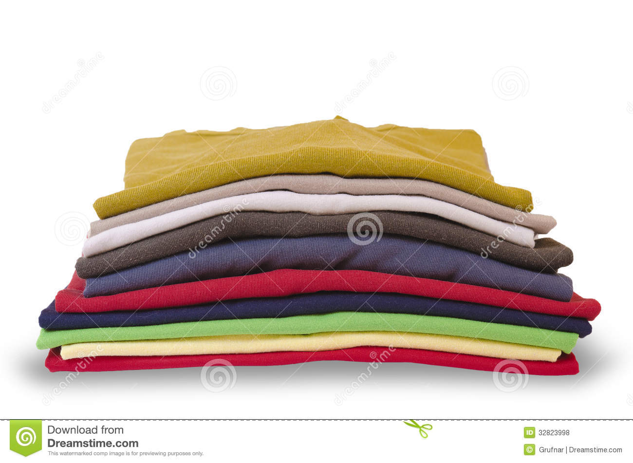 Stack Of Folded Clothes Royalty Free Stock Photos   Image  32823998