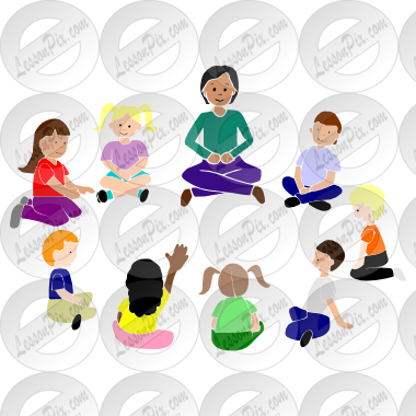 Time Stencil For Classroom   Therapy Use   Great Circle Time Clipart