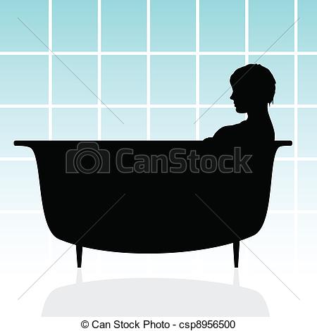 Girl In Bathtub Clip Art
