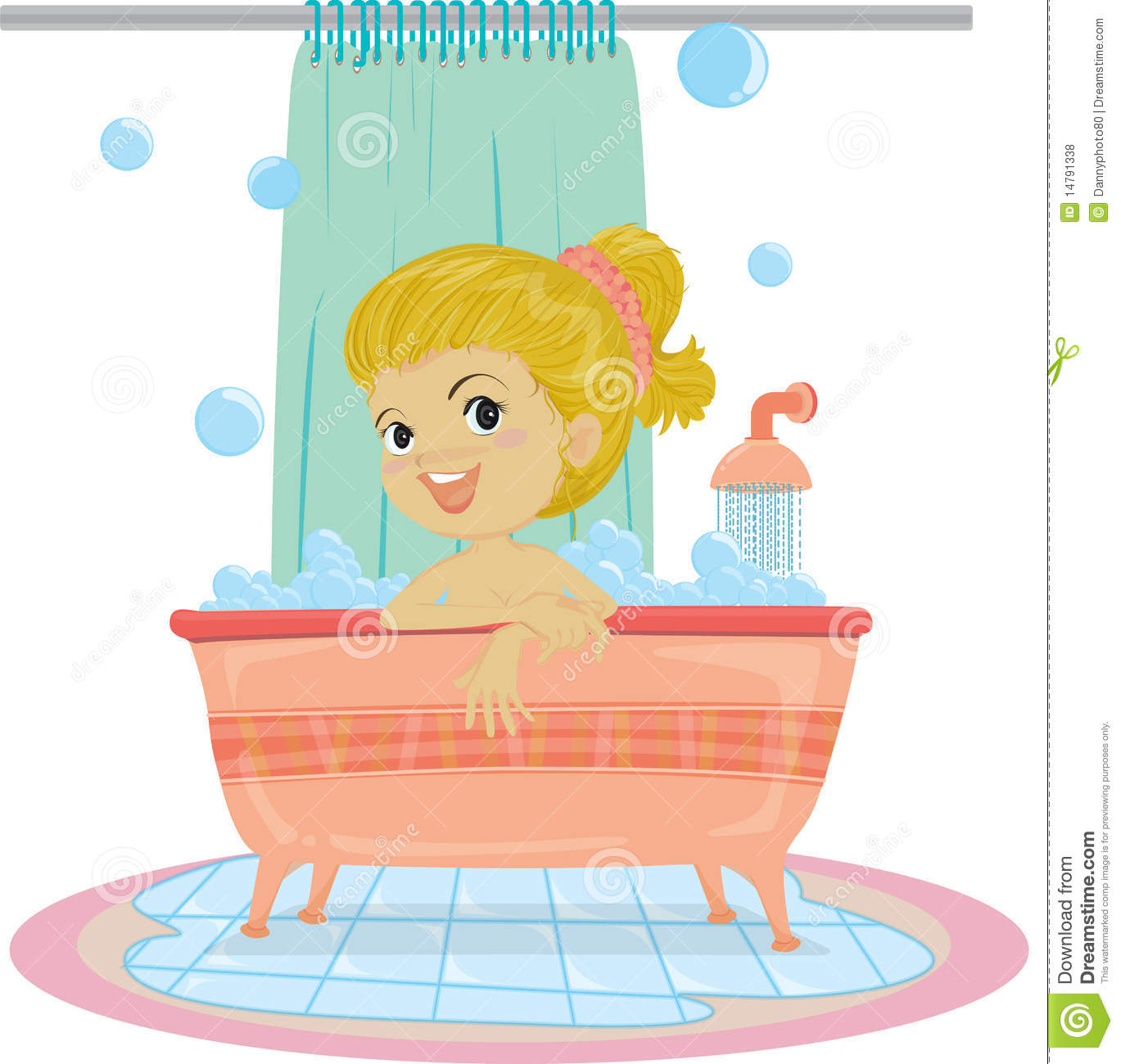 Girl Taking Bath Royalty Free Stock Photos   Image  14791338