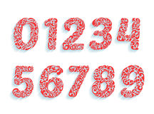 Decorative Numbers Font  Floral Ornament In All Numbers Shapes  Stock