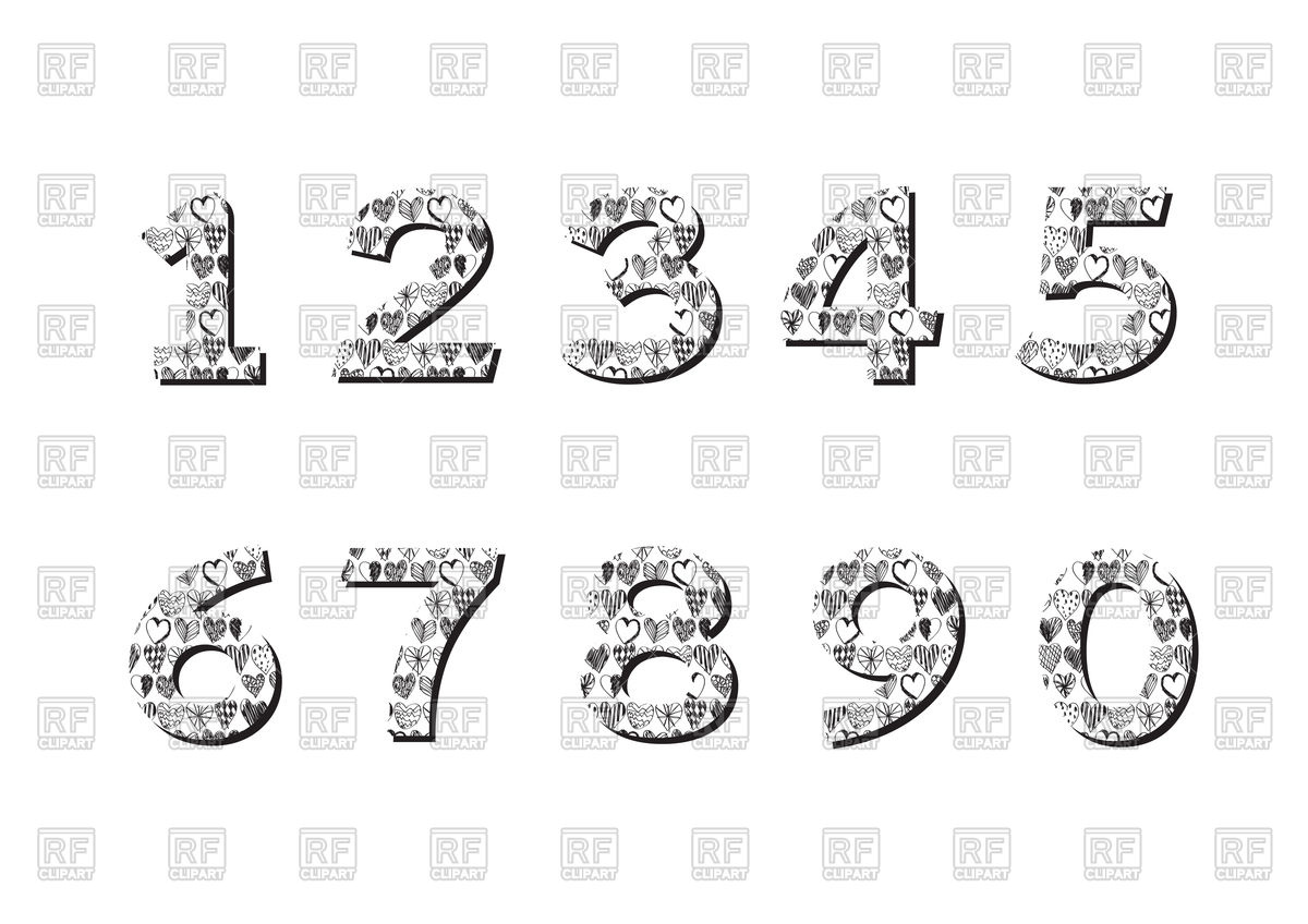 Decorative Numbers Set 99292 Download Royalty Free Vector Clipart