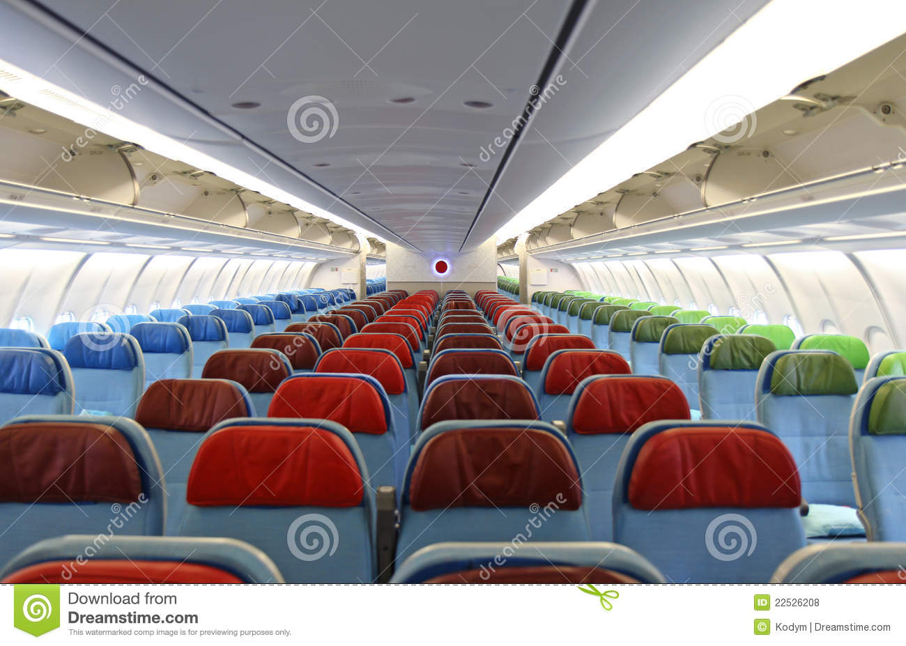 Airplane Interior With The Seats Royalty Free Stock Photos   Image