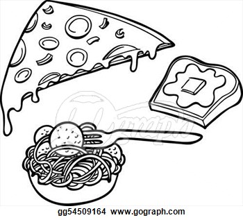 Noodles Clipart Black And White Clip Art Vector Italian Food