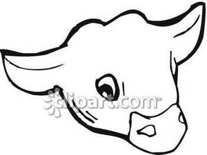 Cute Cow Face   Royalty Free Clipart Picture