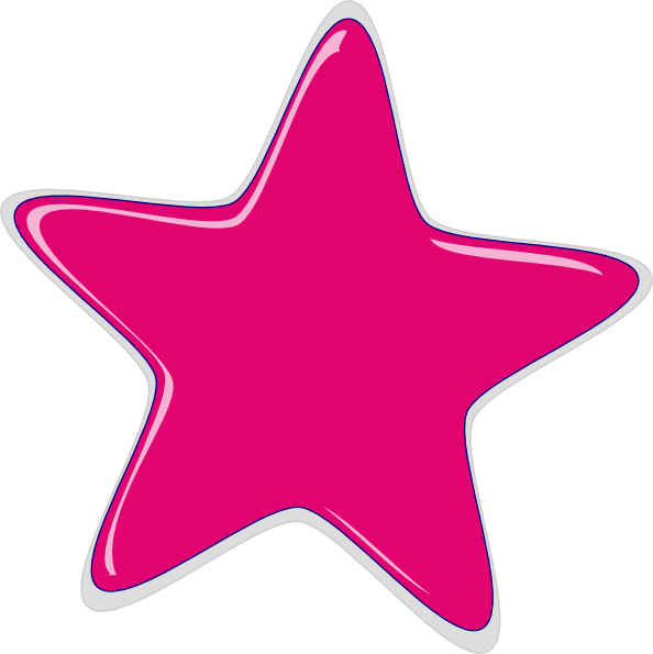 Pink Star Clip Art At Clker Com   Vector Clip Art Online Royalty Free