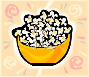 Bowl Of Popcorn   Clipart