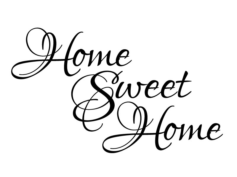 Home Sweet Home Wall Quote Vinyl Wall Decal  2 Graphics Home Decor