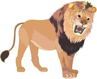 Clip Art Of A Roaring Lion