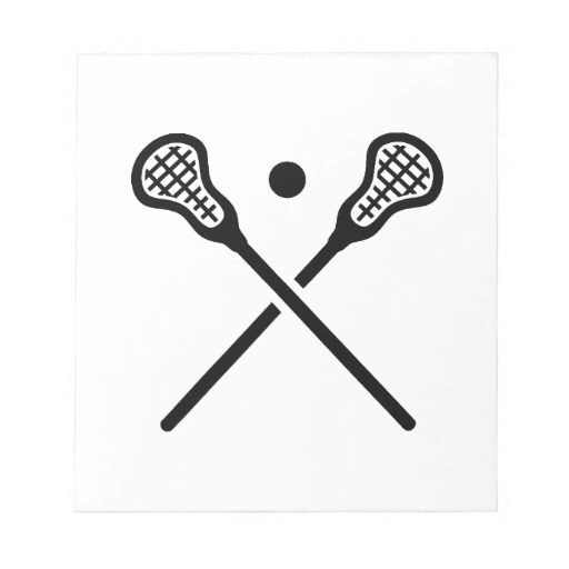 Crossed Lacrosse Sticks Ball Memo Notepads   Zazzle