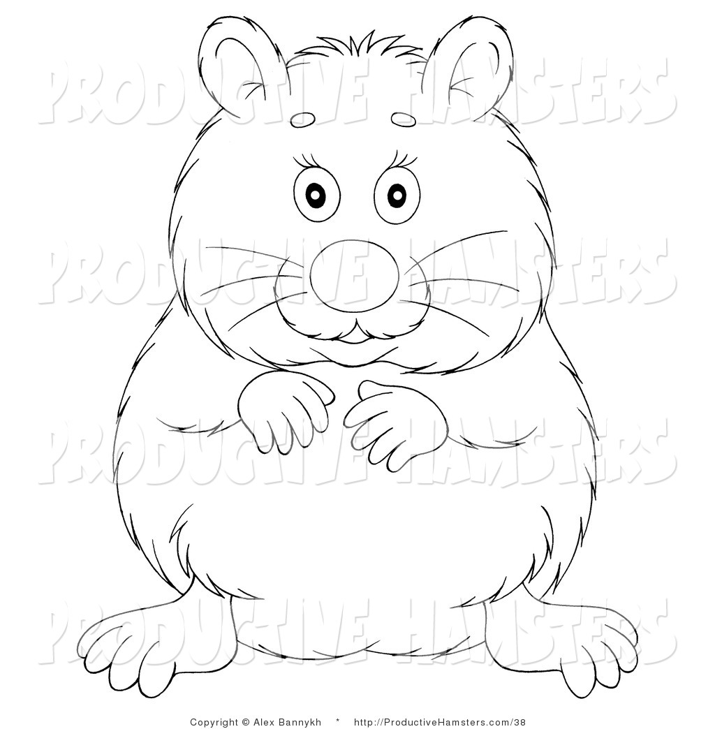 Hamster In A Cage Clipart Black And White