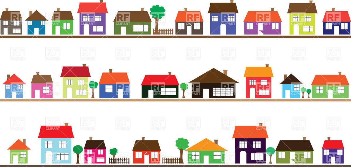 Houses   Motley Street 34765 Download Royalty Free Vector Clipart