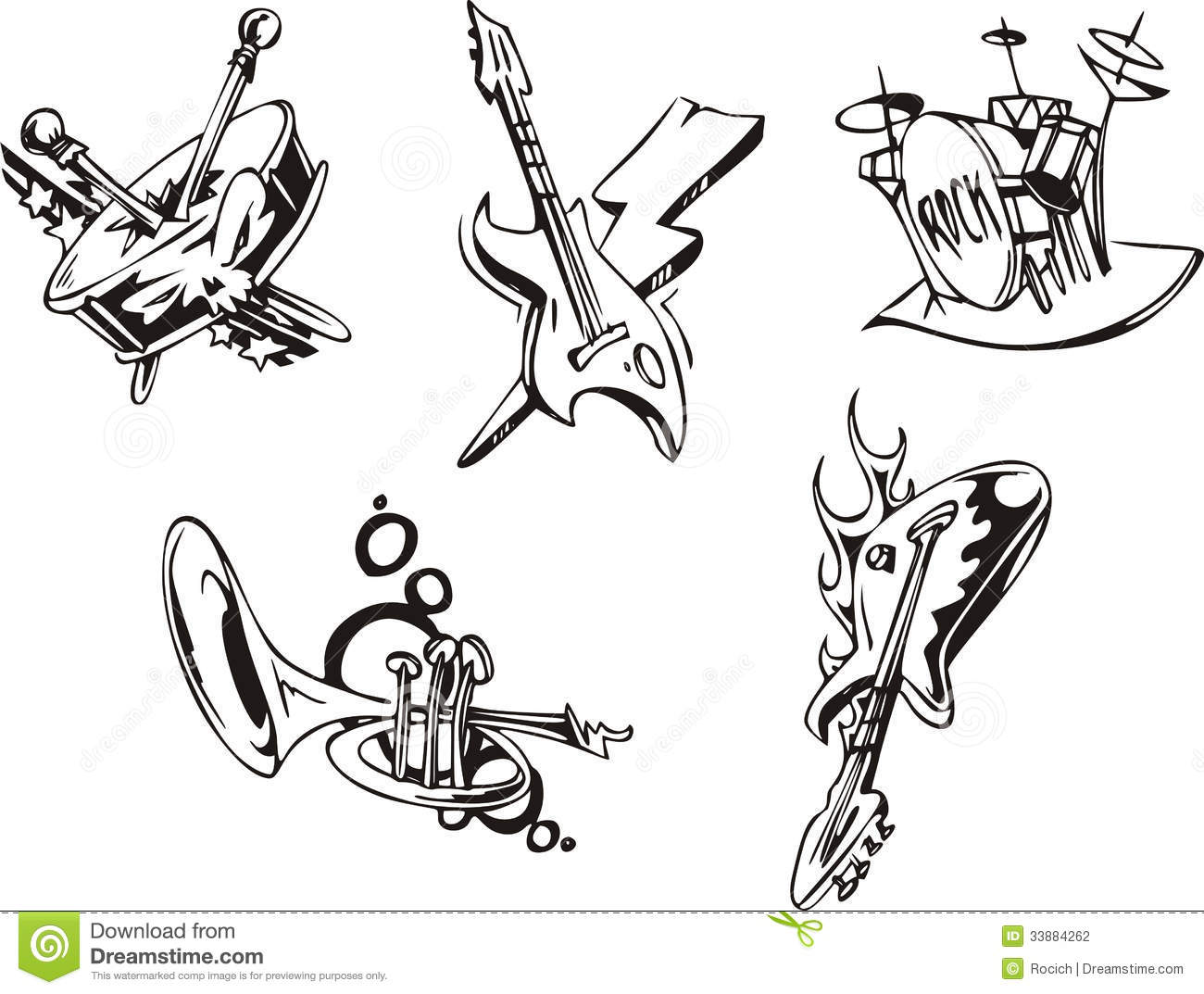Band Instruments Clipart Musical Instruments