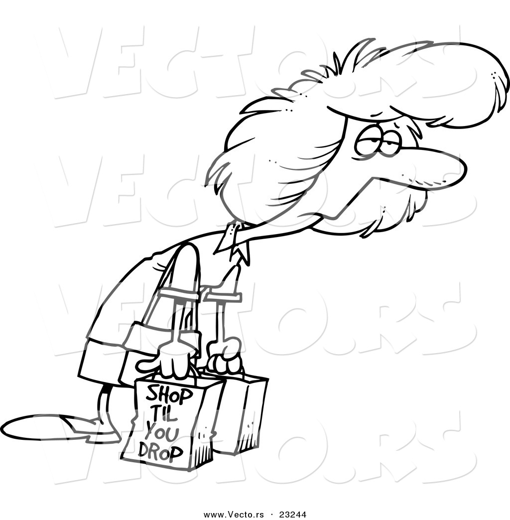 Exhausted Clipart Vector Of A Cartoon Exhausted