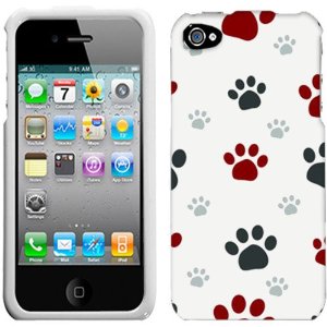 Apple Iphone 4 4s Paw Print Clip Art Hard Case Phone Cover