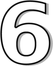 Number 6 Outline    Signs Symbol Alphabets Numbers Outlined Numbers
