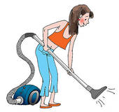 Clipart Of Cleaning With The Vacuum Cleaner K5360671   Search Clip Art