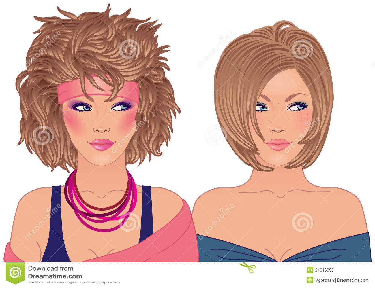 Hairstyle And Make Up Of Decades Of The 20th Century  1980 1990