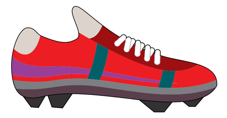 Free Red Soccer Shoe Clip Art