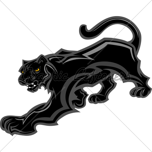 Panther Mascot Body Vector Graphic   Gl Stock Images