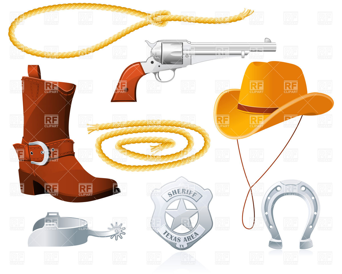 Wild West Cowboy Accessories And Clothes 6067 Download Royalty Free