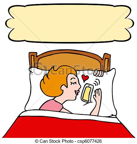 Woman In Bed Sleeping Clipart Woman Sleeping Vector Clip Art Royalty