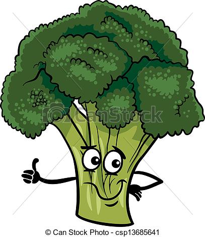 Eps Vector Of Funny Broccoli Vegetable Cartoon Illustration   Cartoon