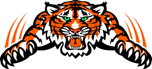 Tiger Mascot Vinyl Sports Decal  Make It Yours