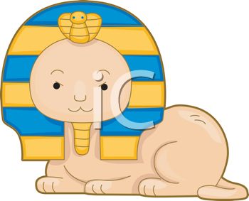 Egyptian Sphinx Cartoon   Royalty Free Clipart Picture
