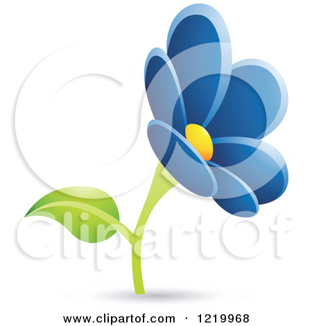 Royalty Free  Rf  Blue Flower Clipart Illustrations Vector Graphics