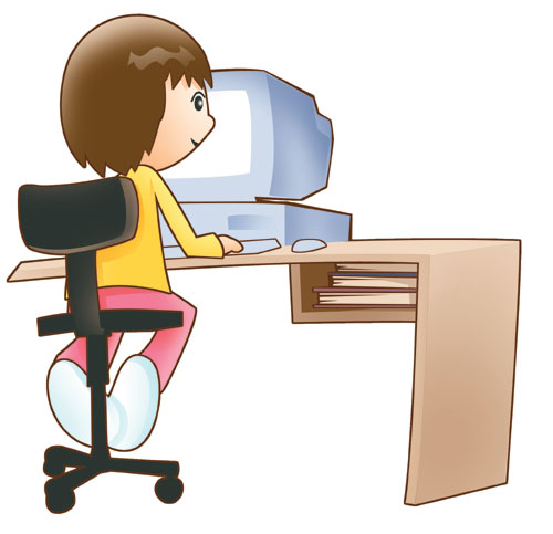 Girl On Computer Clipart Image Search Results