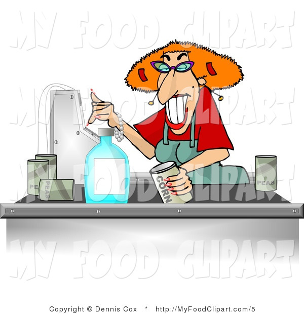 Food Clip Art Of A Female Cashier Checking Out Groceries By Djart    5