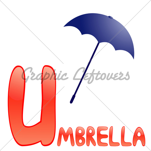 Funny Alphabet For Children  Umbrella Letter U