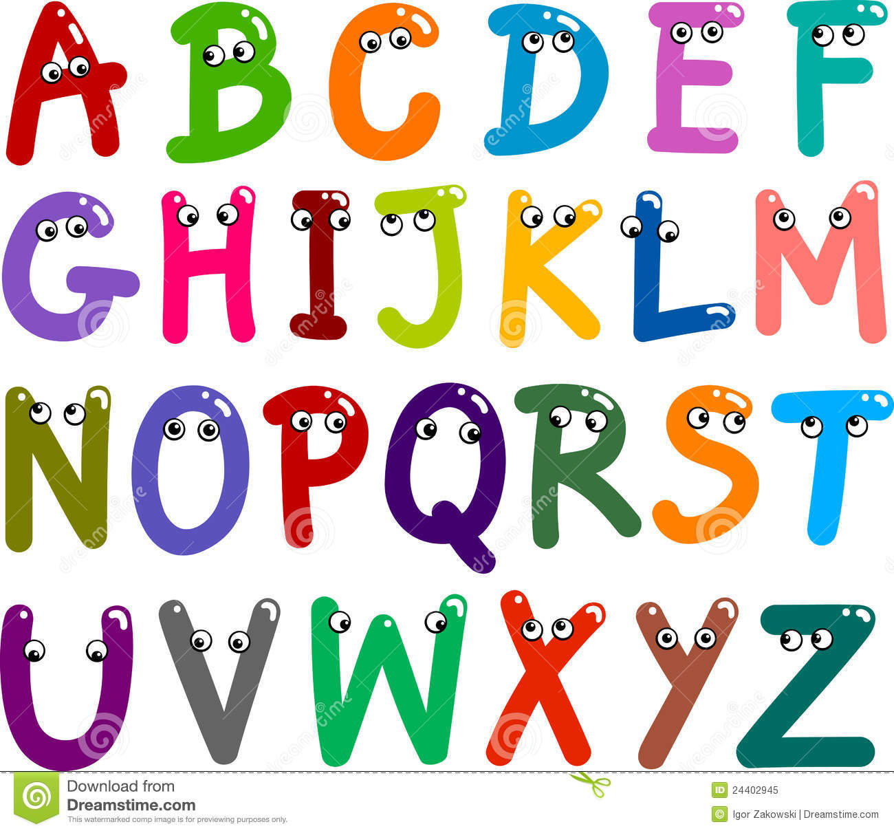 Funny Capital Letters Alphabet Royalty Free Stock Photo   Image
