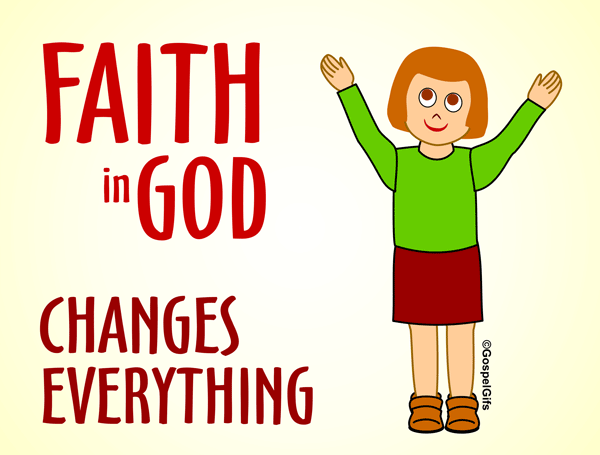 Faith In God Changes Everything  Girl    Free Christian Clip Art Image