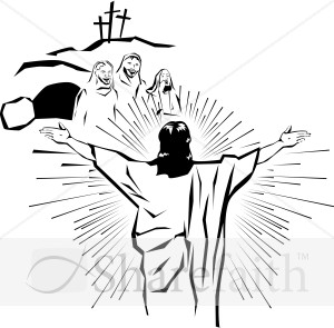 Resurrected Christ Appears To The People Easter Clipart