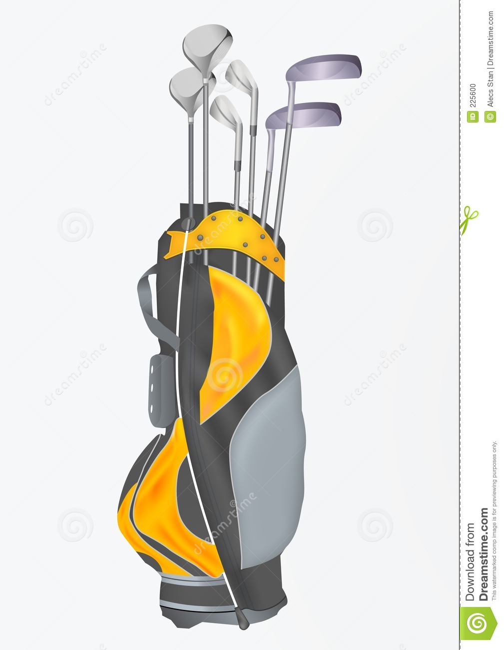 Golf Bag With Clubs Clip Art Golf Bag With Clubs