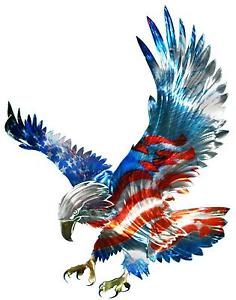 New Large American Flag Amp Bald Eagle Metal Wall Art Patriotic Decor