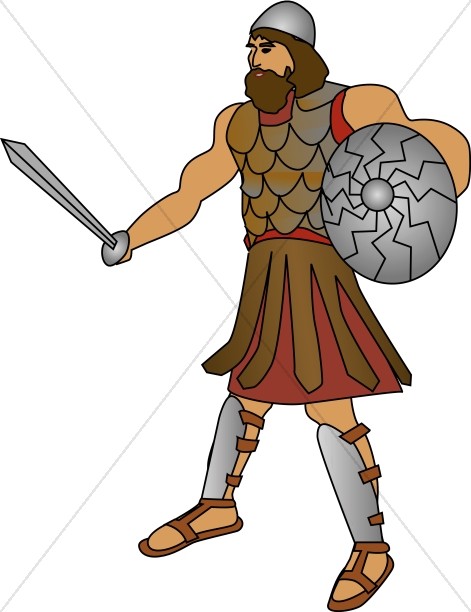 Goliath The Philistine Giant   Old Testament Clipart