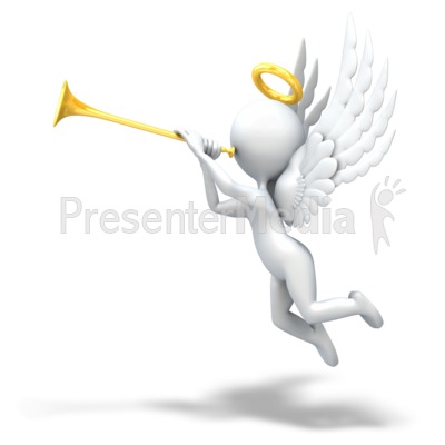 Angel Playing Trumpet   Presentation Clipart   Great Clipart For